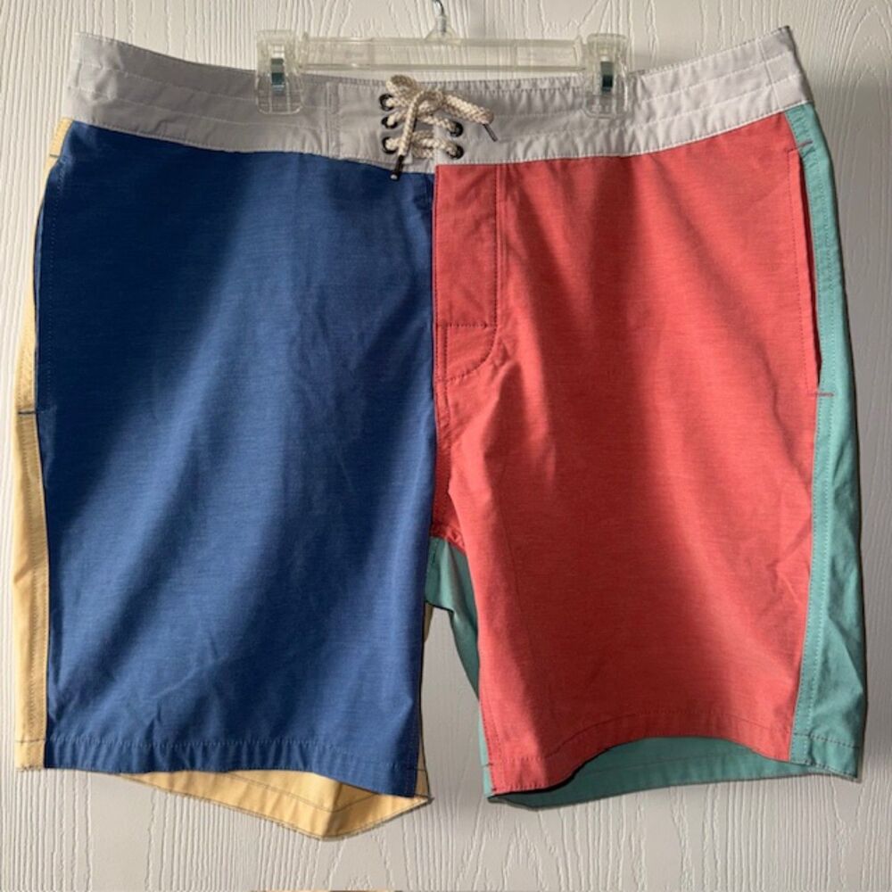 Faherty Board Shorts Men's 36 Summer Mix 8" Fun Colorblock